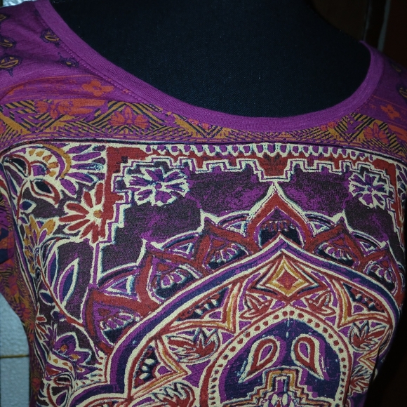 🌎Lucky Brand Persian Carpet Tee: Purple Potion  💜 Sz Small🌎 - Picture 11 of 16